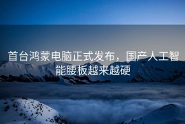 首台鸿蒙电脑正式发布，国产人工智能腰板越来越硬