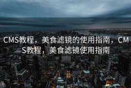 CMS教程，美食滤镜的使用指南，CMS教程，美食滤镜使用指南