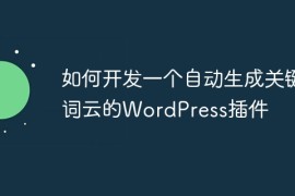 如何开发一个自动生成关键词云的WordPress插件