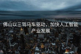 佛山以三驾马车驱动，加快人工智能产业发展
