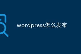 wordpress怎么发布