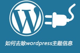 如何去除wordpress主题信息