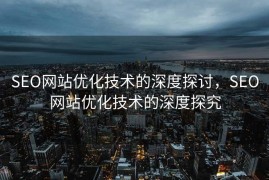 SEO网站优化技术的深度探讨，SEO网站优化技术的深度探究