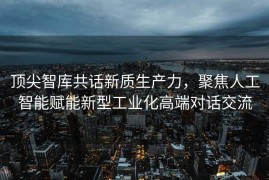 顶尖智库共话新质生产力，聚焦人工智能赋能新型工业化高端对话交流