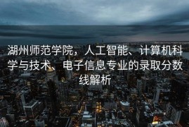 湖州师范学院，人工智能、计算机科学与技术、电子信息专业的录取分数线解析