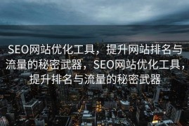 SEO网站优化工具，提升网站排名与流量的秘密武器，SEO网站优化工具，提升排名与流量的秘密武器