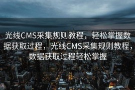 光线CMS采集规则教程，轻松掌握数据获取过程，光线CMS采集规则教程，数据获取过程轻松掌握