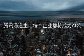 腾讯汤道生，每个企业都将成为AI公司