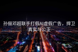孙俪邓超联手打假AI虚假广告，捍卫真实与公正