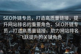 SEO外链专员，打造高质量链接，提升网站排名的重要角色，SEO外链专员，打造高质量链接，助力网站排名飞跃提升的关键角色
