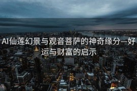 AI仙莲幻景与观音菩萨的神奇缘分—好运与财富的启示