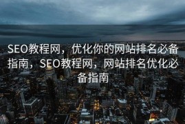 SEO教程网，优化你的网站排名必备指南，SEO教程网，网站排名优化必备指南