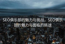 SEO俱乐部的魅力与挑战，SEO俱乐部的魅力与面临的挑战
