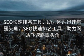 SEO快速排名工具，助力网站迅速崭露头角，SEO快速排名工具，助力网站飞速崭露头角