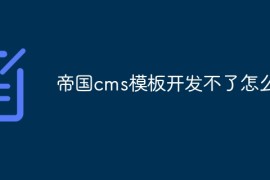 帝国cms模板开发不了怎么办