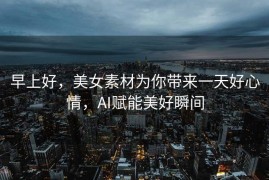 早上好，美女素材为你带来一天好心情，AI赋能美好瞬间