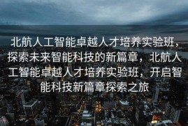 北航人工智能卓越人才培养实验班，探索未来智能科技的新篇章，北航人工智能卓越人才培养实验班，开启智能科技新篇章探索之旅