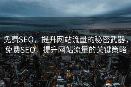 免费SEO，提升网站流量的秘密武器，免费SEO，提升网站流量的关键策略