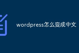 wordpress怎么变成中文