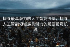探寻最具潜力的人工智能股票，探寻人工智能领域最具潜力的股票投资机遇