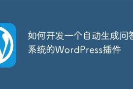 如何开发一个自动生成问答系统的WordPress插件