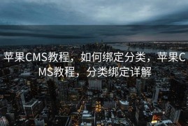 苹果CMS教程，如何绑定分类，苹果CMS教程，分类绑定详解