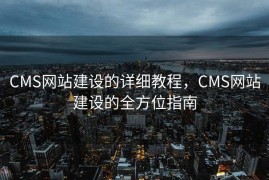 CMS网站建设的详细教程，CMS网站建设的全方位指南
