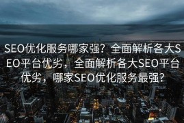 SEO优化服务哪家强？全面解析各大SEO平台优劣，全面解析各大SEO平台优劣，哪家SEO优化服务最强？