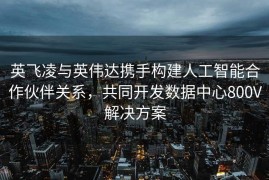 英飞凌与英伟达携手构建人工智能合作伙伴关系，共同开发数据中心800V解决方案