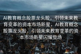 AI教育概念股票龙头股，引领未来教育变革的资本市场新星，AI教育概念股票龙头股，引领未来教育变革的资本市场新星闪耀登场