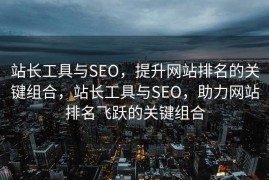 站长工具与SEO，提升网站排名的关键组合，站长工具与SEO，助力网站排名飞跃的关键组合