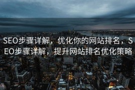 SEO步骤详解，优化你的网站排名，SEO步骤详解，提升网站排名优化策略