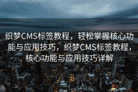 织梦CMS标签教程，轻松掌握核心功能与应用技巧，织梦CMS标签教程，核心功能与应用技巧详解