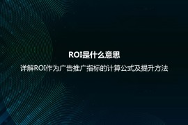 ROI是什么意思？详解ROI作为广告推广指标的计算公式及提升方法