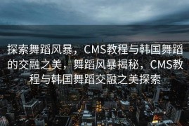 探索舞蹈风暴，CMS教程与韩国舞蹈的交融之美，舞蹈风暴揭秘，CMS教程与韩国舞蹈交融之美探索