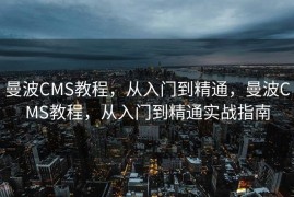 曼波CMS教程，从入门到精通，曼波CMS教程，从入门到精通实战指南