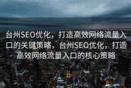台州SEO优化，打造高效网络流量入口的关键策略，台州SEO优化，打造高效网络流量入口的核心策略