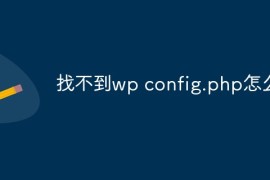 找不到wp config.php怎么办