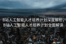 B站人工智能人才培养计划深度解析，B站人工智能人才培养计划全面解读