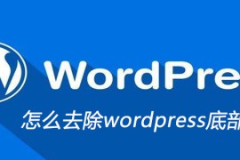 怎么去除wordpress底部链接