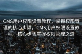 CMS用户权限设置教程，掌握权限管理的核心步骤，CMS用户权限设置教程，核心步骤掌握权限管理之道