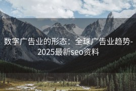 数字广告业的形态：全球广告业趋势-2025最新seo资料