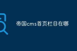帝国cms首页栏目在哪