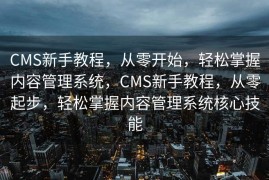 CMS新手教程，从零开始，轻松掌握内容管理系统，CMS新手教程，从零起步，轻松掌握内容管理系统核心技能