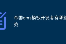 帝国cms模板开发者有哪些优势
