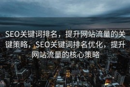SEO关键词排名，提升网站流量的关键策略，SEO关键词排名优化，提升网站流量的核心策略