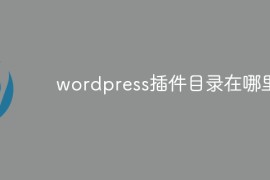 wordpress插件目录在哪里