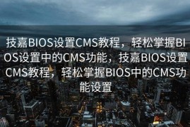 技嘉BIOS设置CMS教程，轻松掌握BIOS设置中的CMS功能，技嘉BIOS设置CMS教程，轻松掌握BIOS中的CMS功能设置