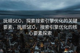 抚顺SEO，探索搜索引擎优化的关键要素，抚顺SEO，搜索引擎优化的核心要素探索