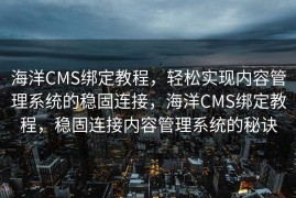 海洋CMS绑定教程，轻松实现内容管理系统的稳固连接，海洋CMS绑定教程，稳固连接内容管理系统的秘诀